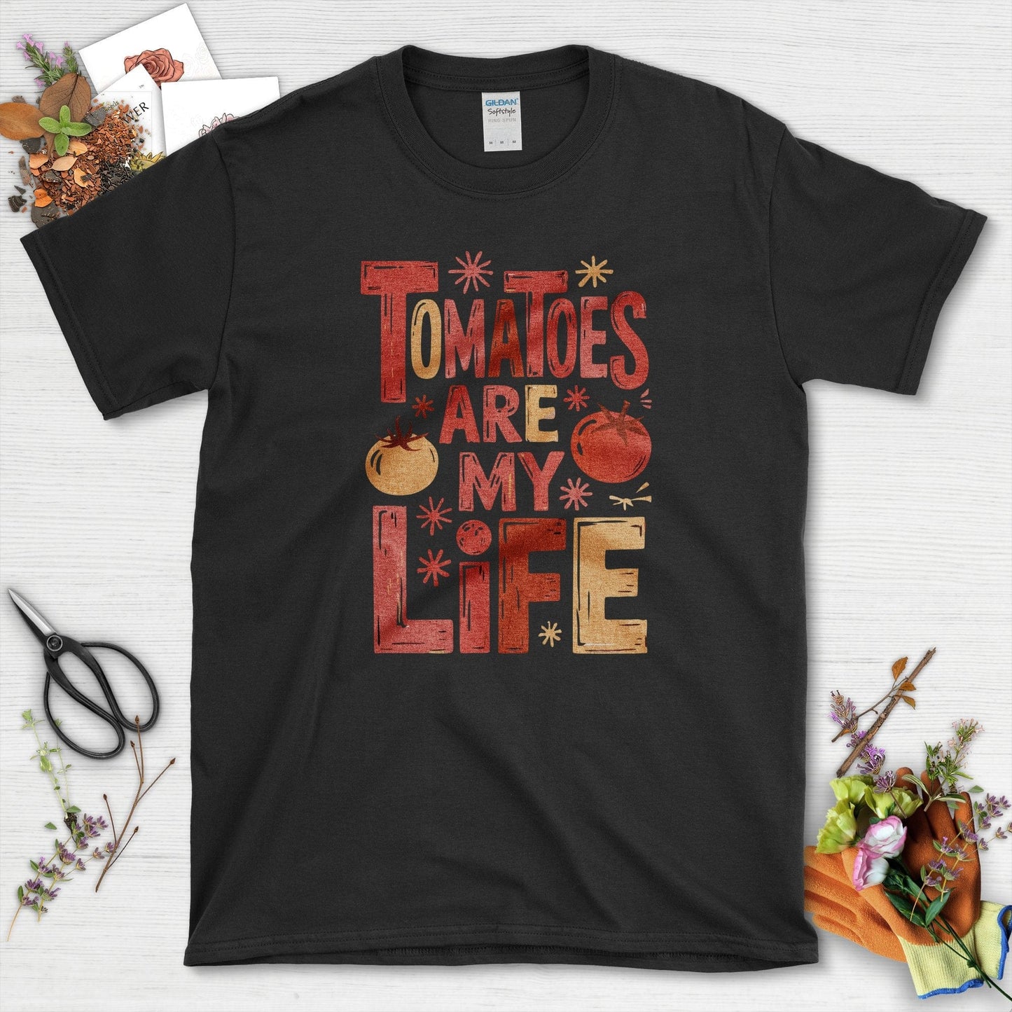 Tomatoes Are My Life T-Shirt Black / S Physical Item