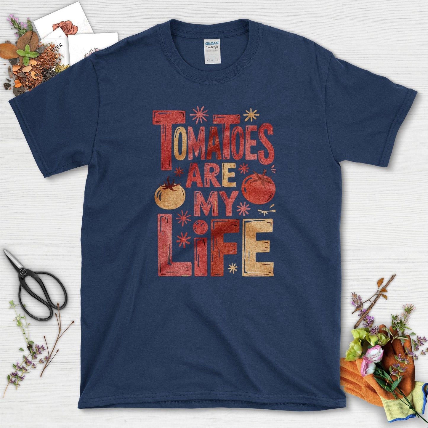 Tomatoes Are My Life T-Shirt Navy / S Physical Item