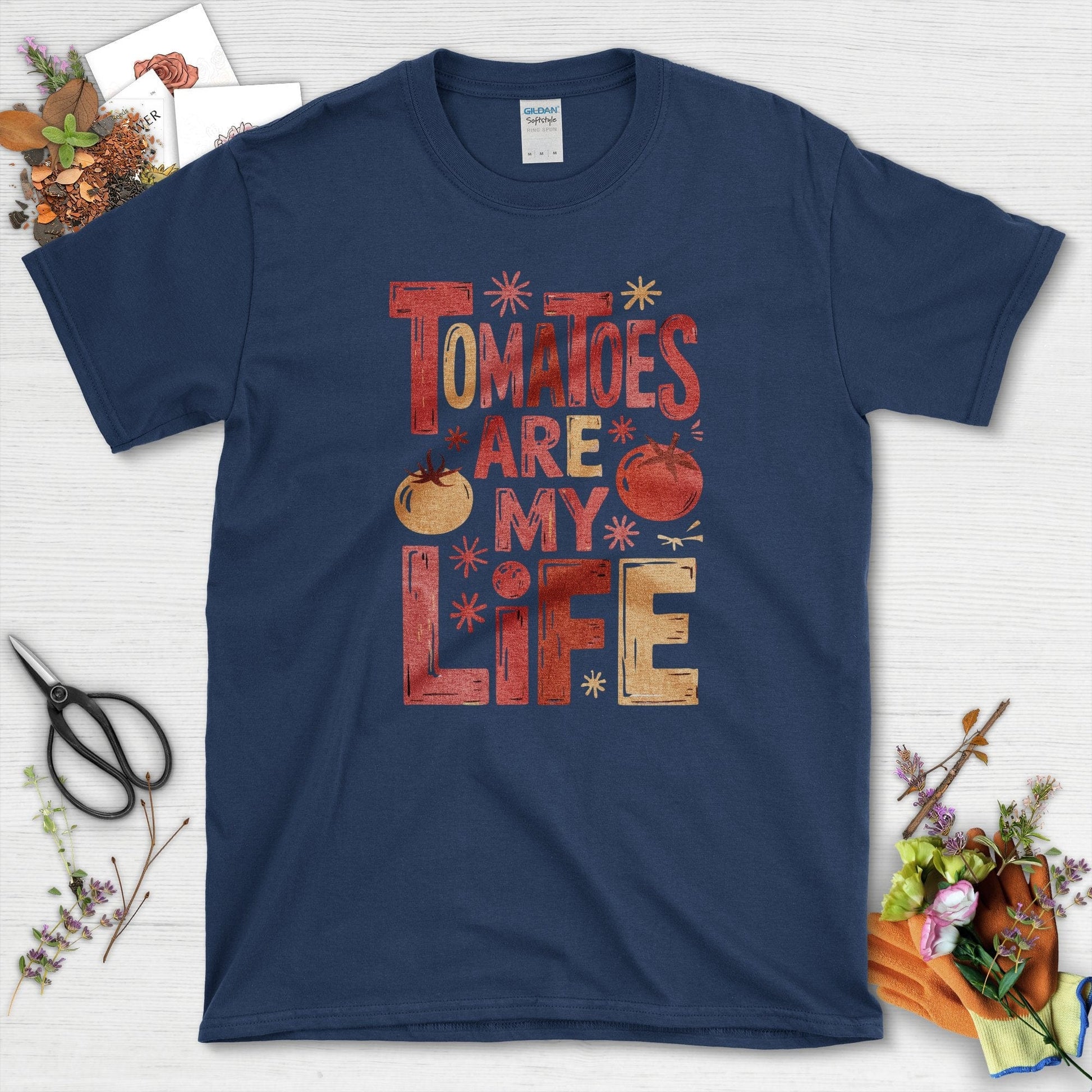 Tomatoes Are My Life T-Shirt Navy / S Physical Item