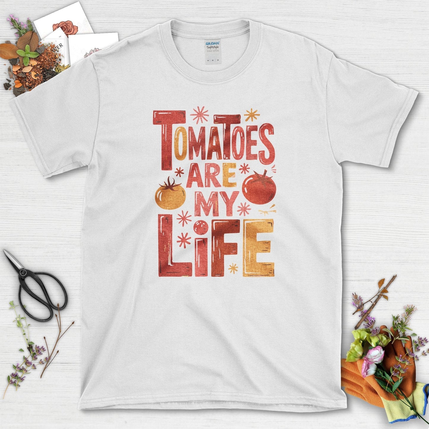 Tomatoes Are My Life T-Shirt White / S Physical Item