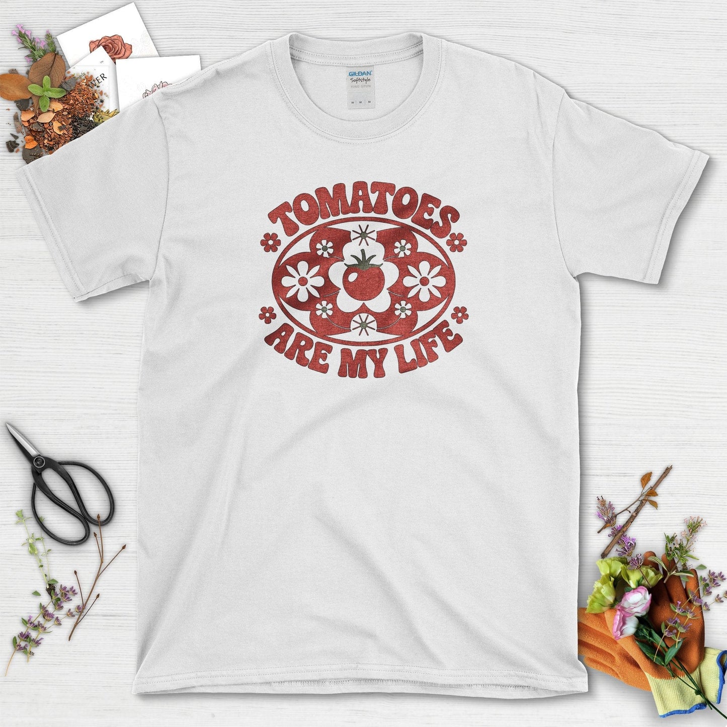 Tomatoes Are My Life T-Shirt White / S Physical Item