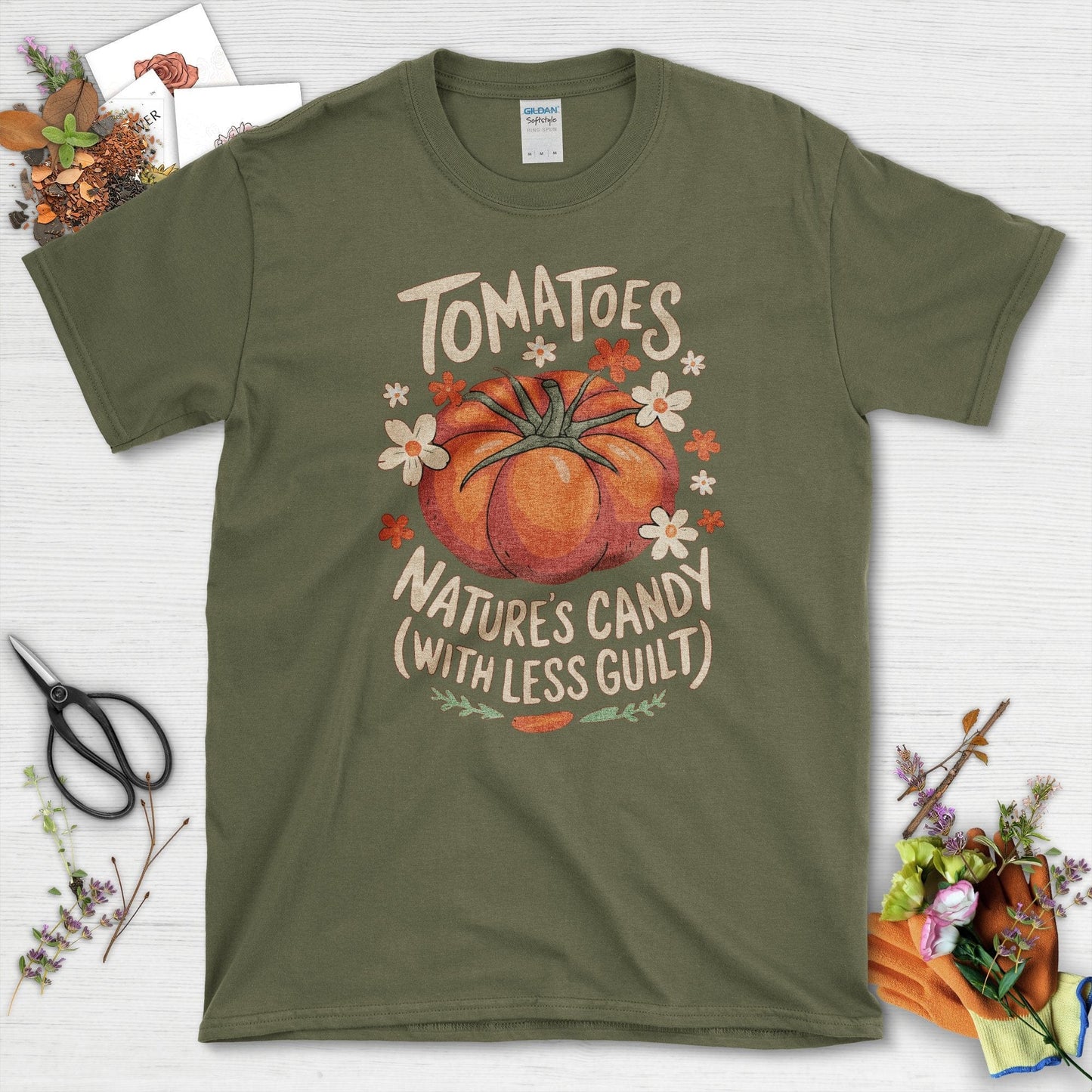 Tomatoes Natures Candy T-Shirt Military Green / S T-Shirt