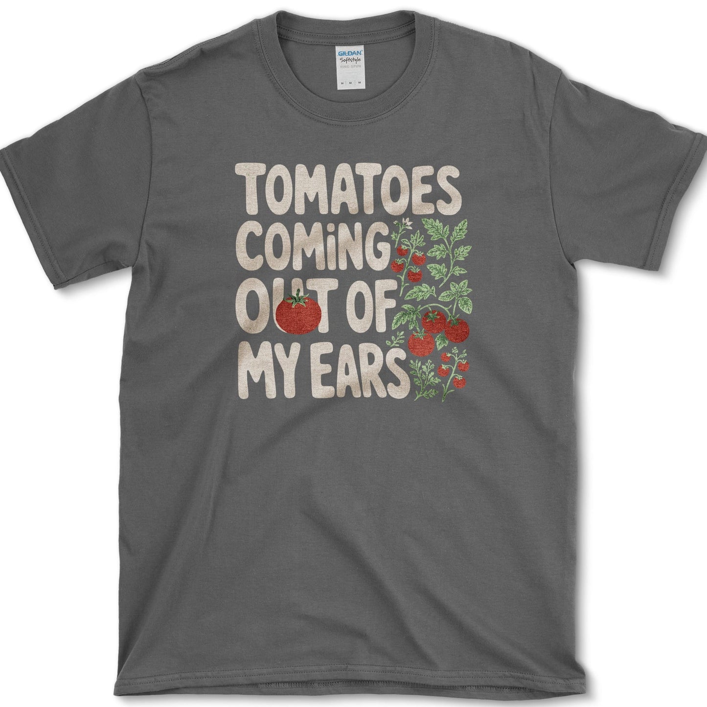 Tomatoes Out of My Ears T-Shirt S / Dark Heather Essential Tees