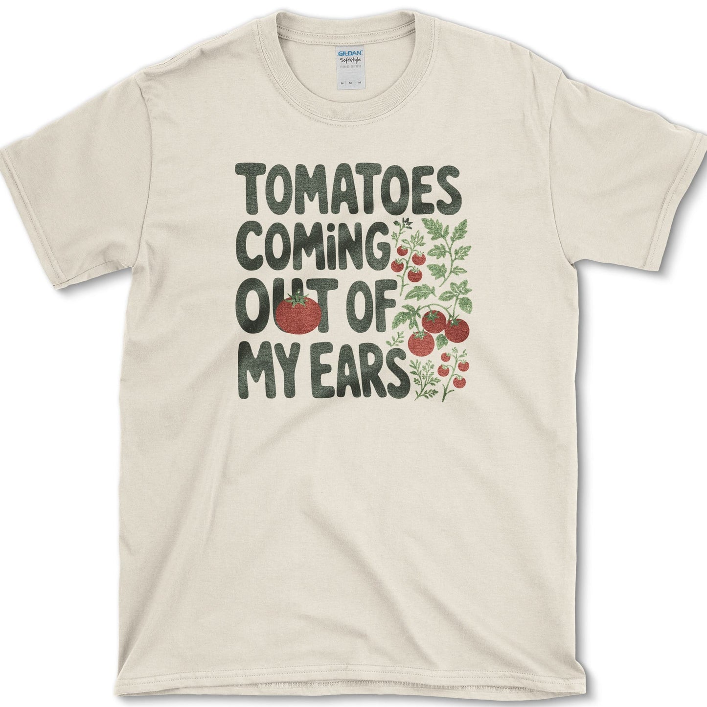 Tomatoes Out of My Ears T-Shirt S / Natural Essential Tees