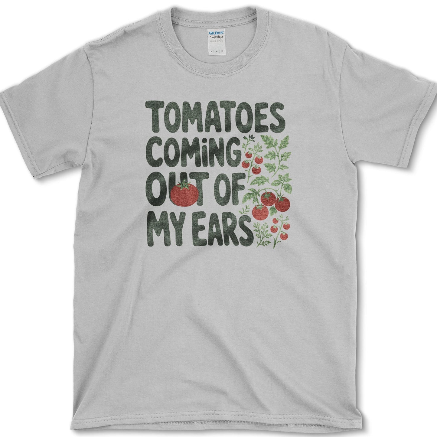 Tomatoes Out of My Ears T-Shirt S / Sport Grey Essential Tees