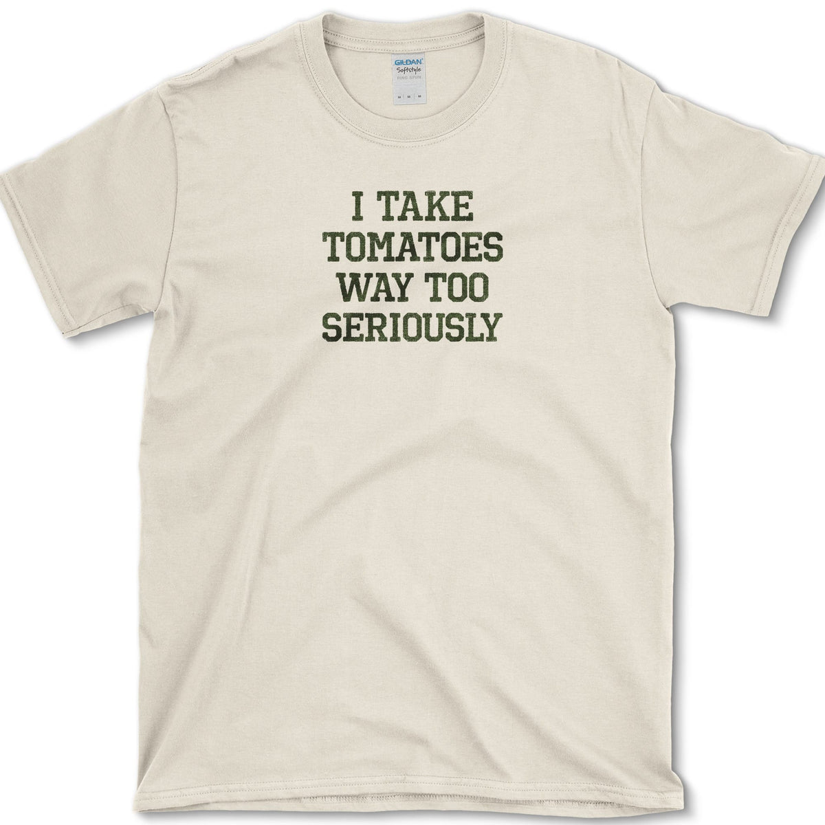 Tomatoes Way Too Seriously T-Shirt Natural / S Essential Tees