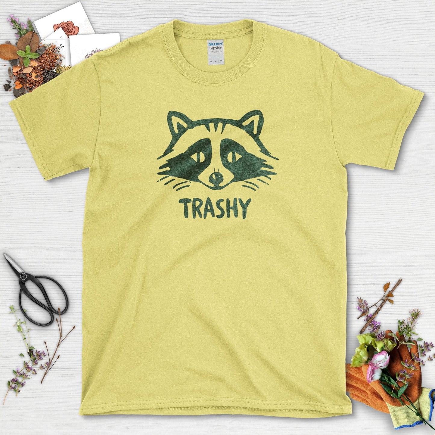 Trashy Raccoon T-Shirt Cornsilk / S T-Shirt