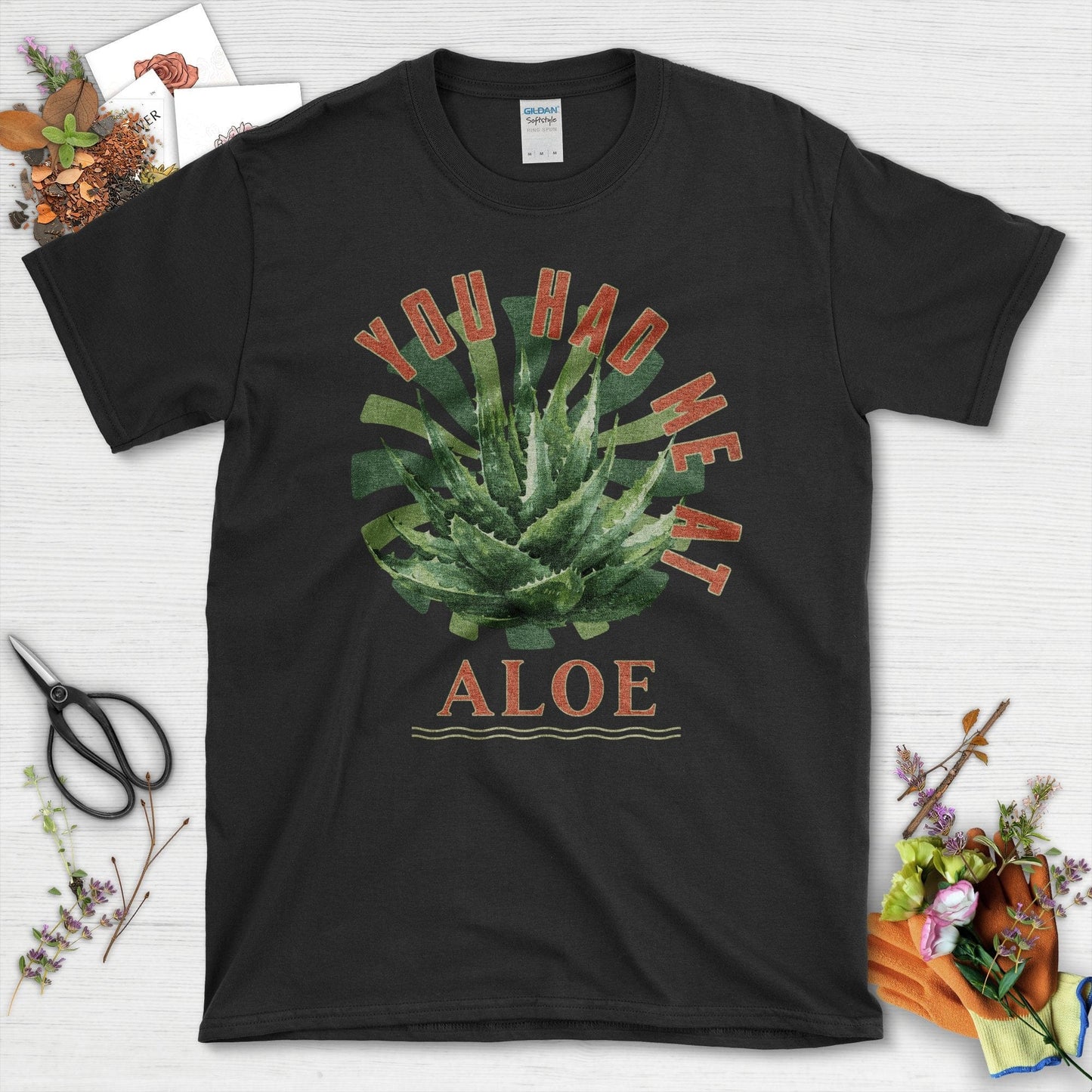 Trendy Aloe Plant You Had Me At Aloe Graphic T-Shirt Black / S T-Shirt