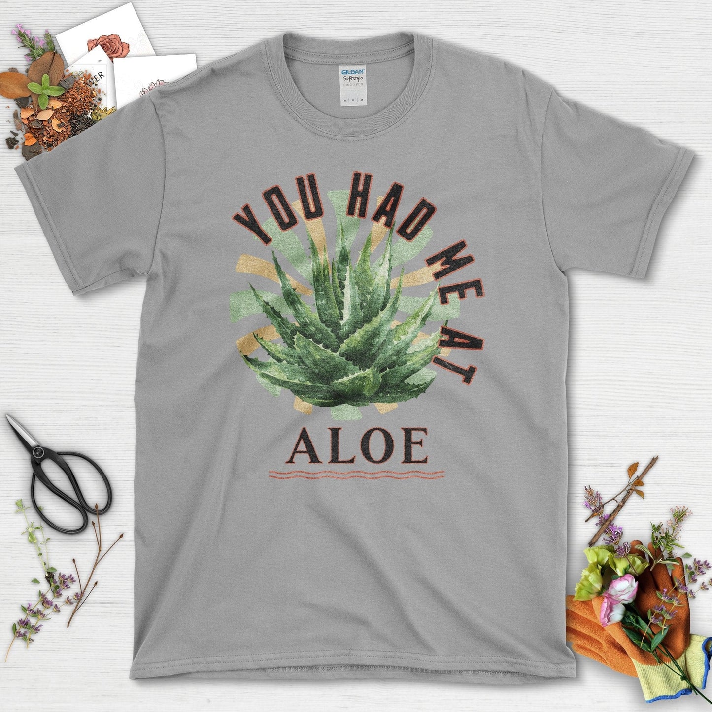 Trendy Aloe Plant You Had Me At Aloe Graphic T-Shirt Sport Grey / S T-Shirt