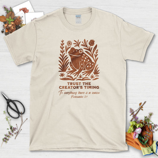 Trust the Creator's Timing T-Shirt Essential Tees / S / Natural Physical Item