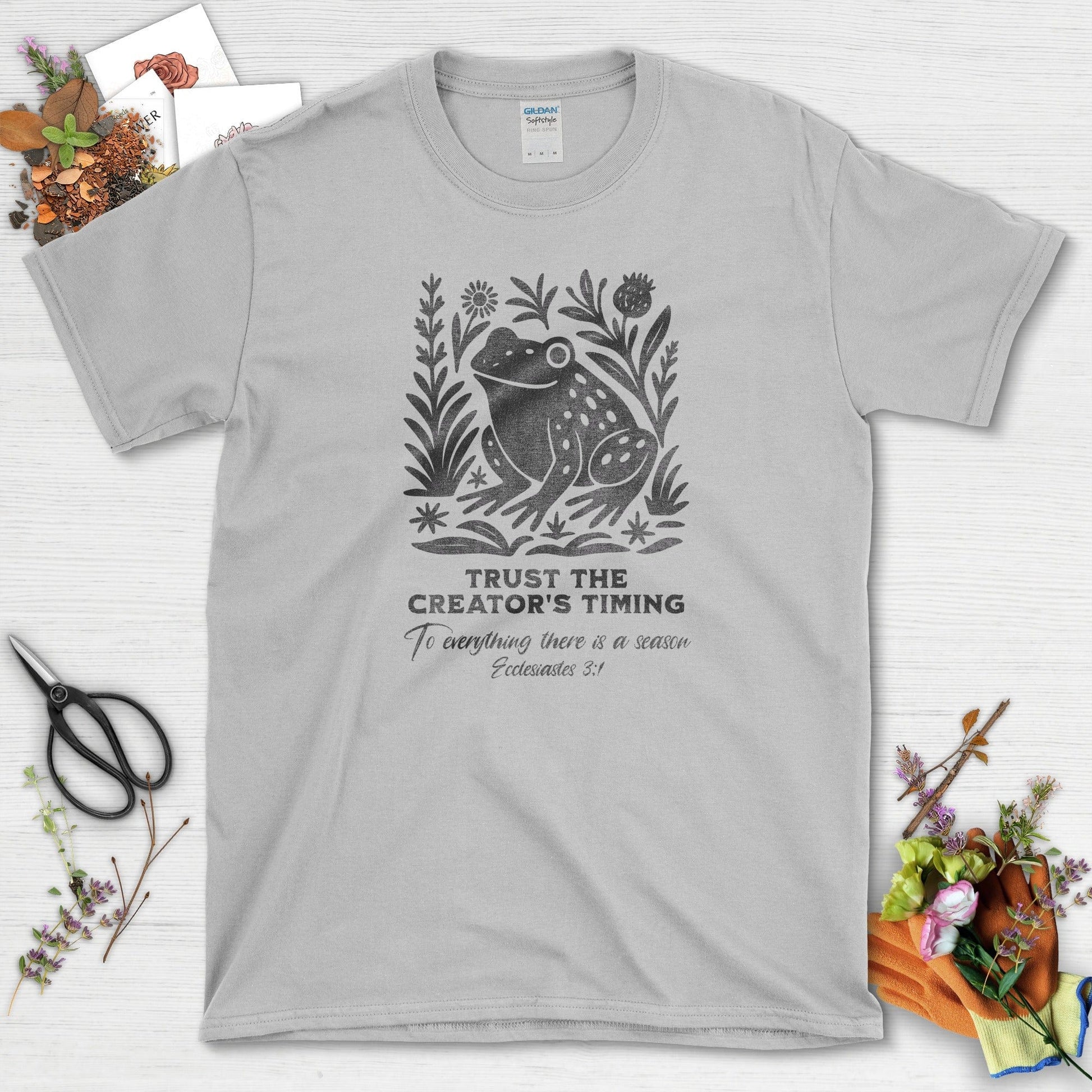 Trust the Creator's Timing T-Shirt Essential Tees / S / Sport Grey Physical Item