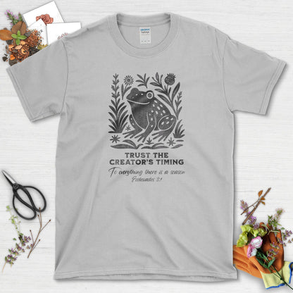 Trust the Creator's Timing T-Shirt Essential Tees / S / Sport Grey Physical Item