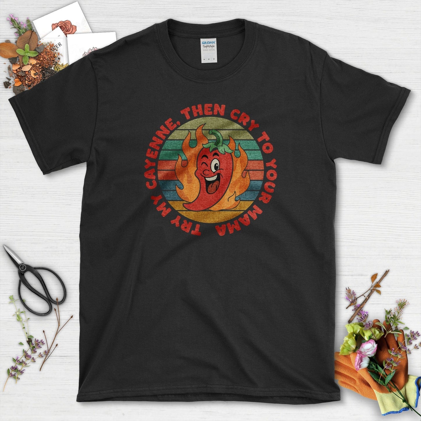 Try My Cayenne Cry to Mama T-Shirt Black / M Physical Item
