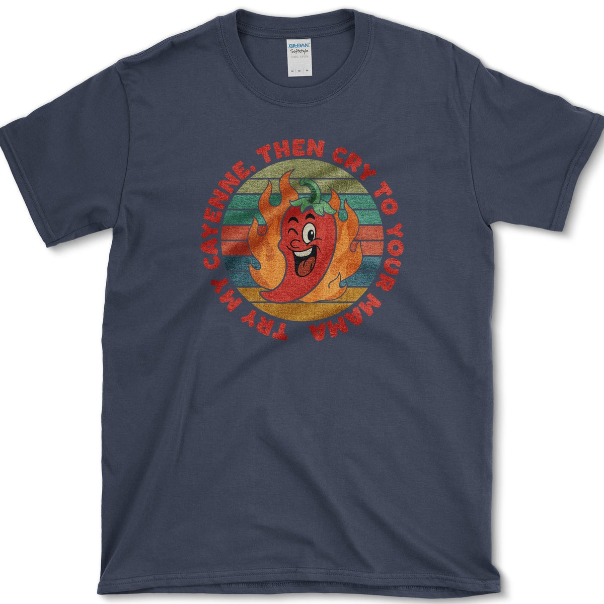 Try My Cayenne Cry to Mama T-Shirt Navy / S Essential Tees