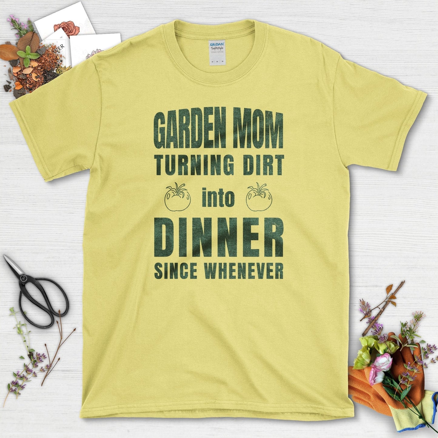 Turning Dirt Into Dinner T-Shirt Cornsilk / S / T-Shirts Physical Item