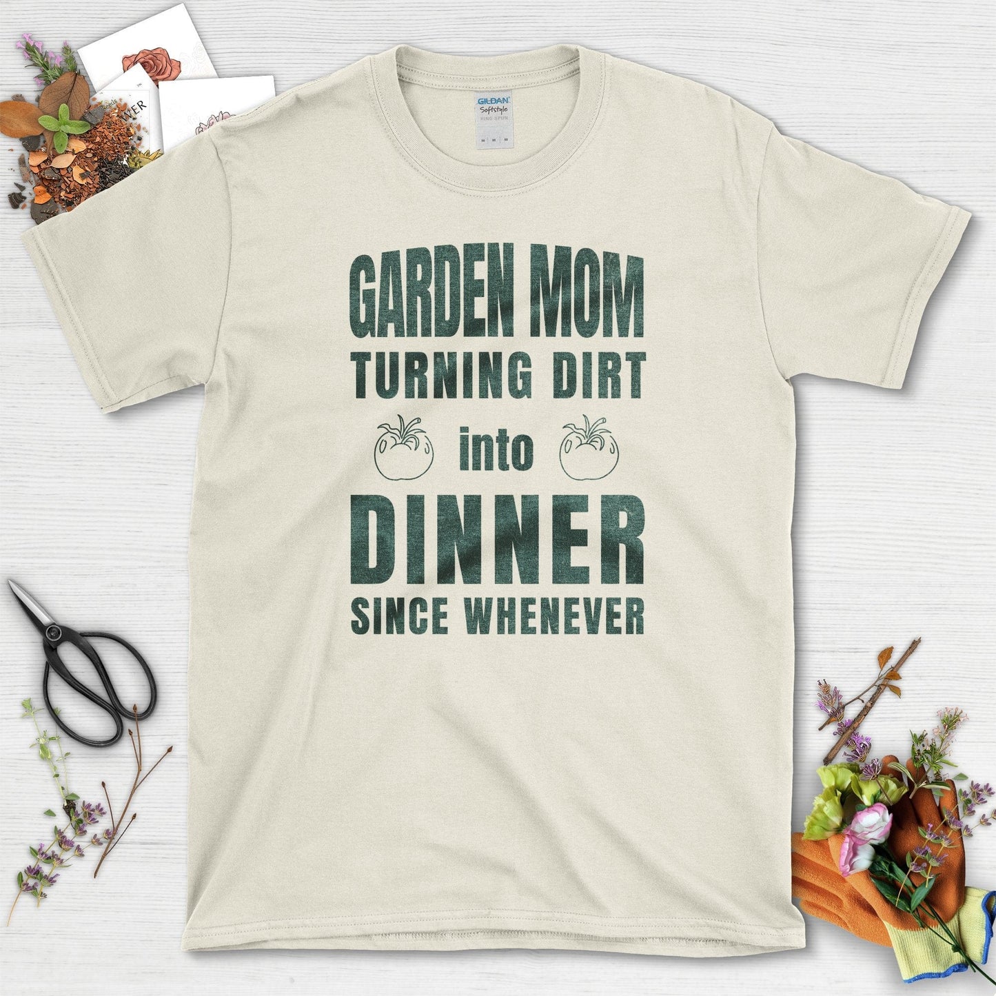 Turning Dirt Into Dinner T-Shirt Natural / S / T-Shirts Physical Item