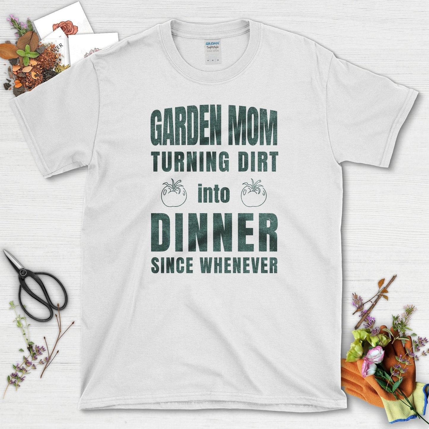 Turning Dirt Into Dinner T-Shirt White / S / T-Shirts Physical Item