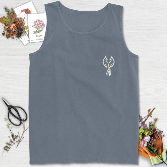 Two Love Birds Comfort Colors® Tank Top Blue Jean / S Physical Item
