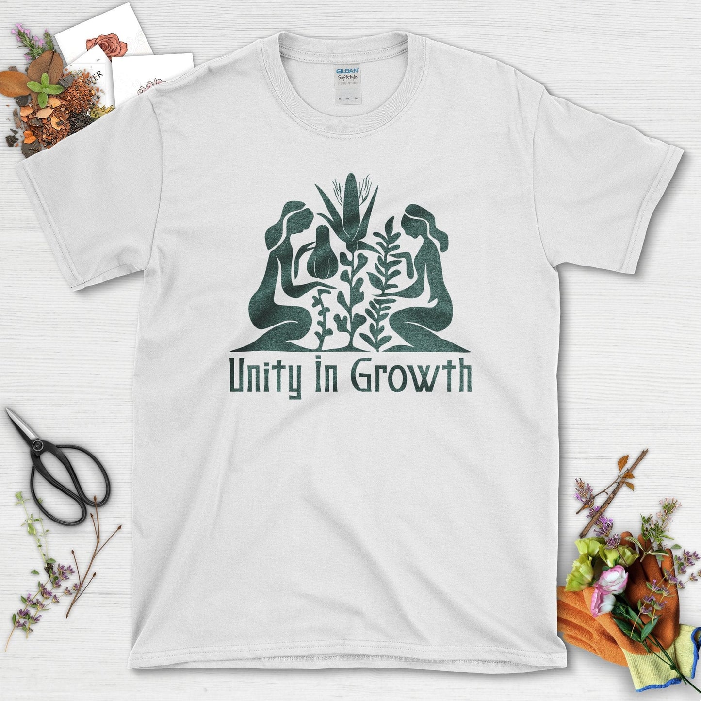 Unity in Growth T-Shirt T-Shirts / S / White Physical Item