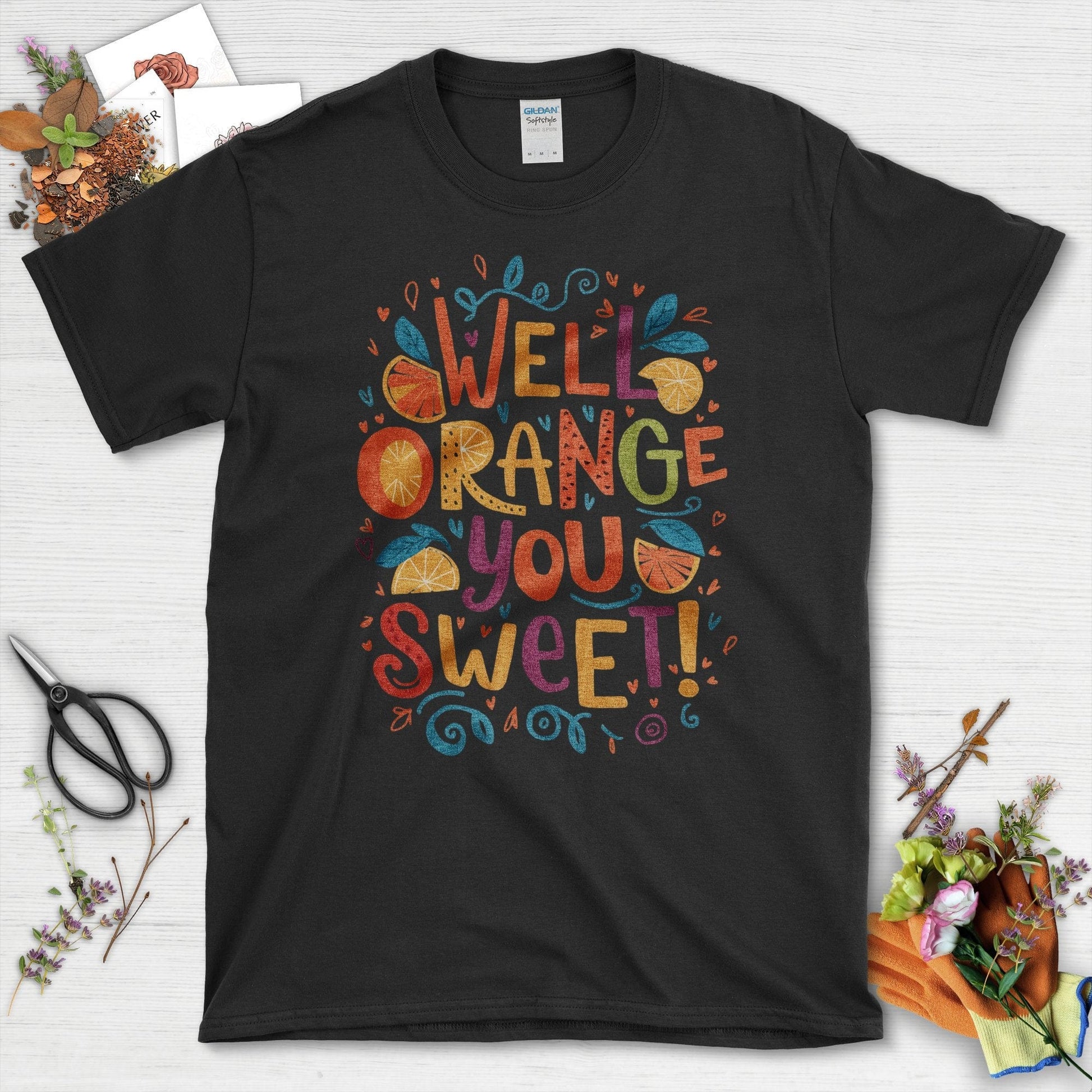 Vibrant Well Orange You Sweet Graphic T-Shirt Black / S T-Shirt