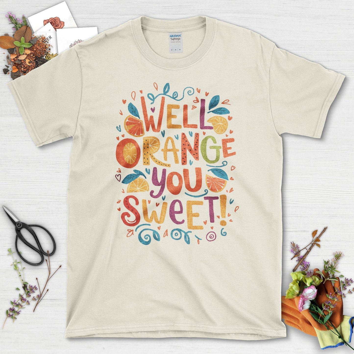 Vibrant Well Orange You Sweet Graphic T-Shirt Natural / S T-Shirt