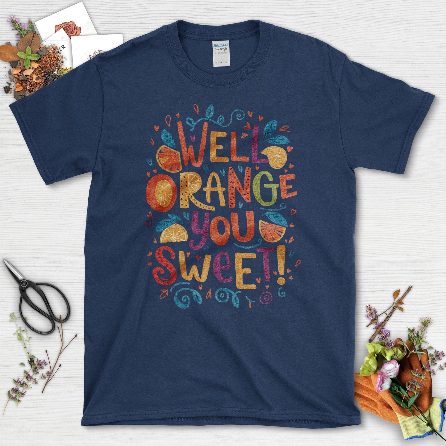 Vibrant Well Orange You Sweet Graphic T-Shirt Navy / S T-Shirt