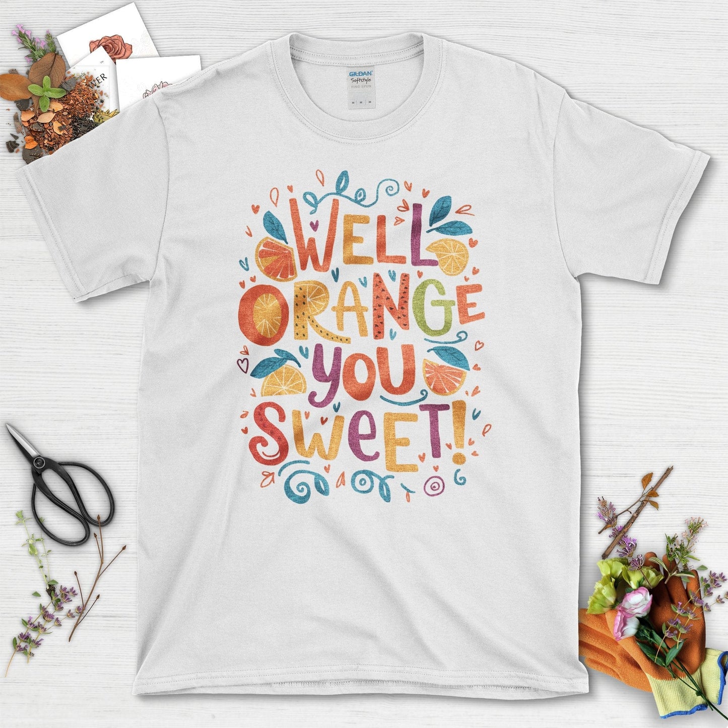 Vibrant Well Orange You Sweet Graphic T-Shirt White / S T-Shirt