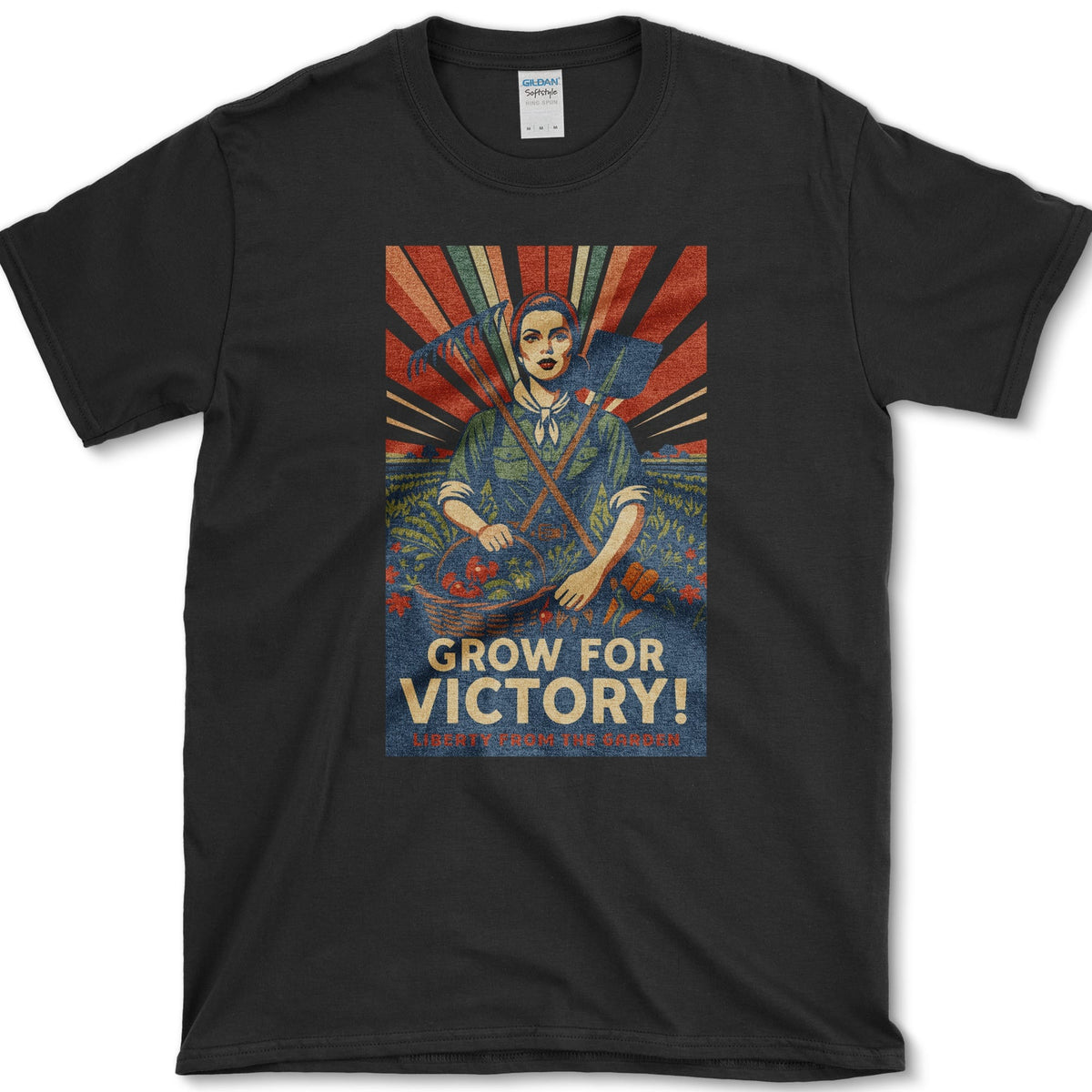 Victory Garden Freedom T-Shirt Black / S Essential Tees