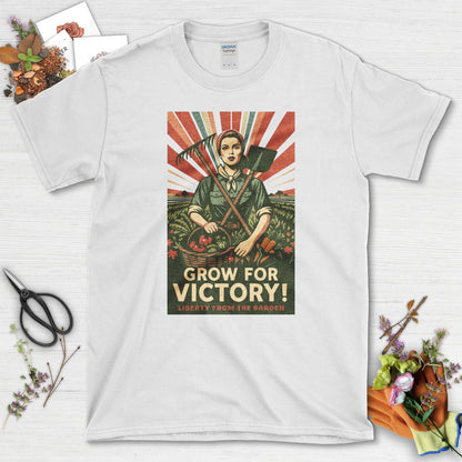 Victory Garden Freedom T-Shirt T-Shirts / S / White Physical Item