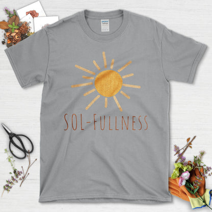 Vintage Sol-Fullness Graphic Sun Design T-Shirt Sport Grey / S T-Shirt