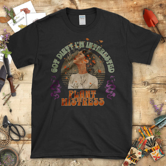 Vintage Style Plant Mistress Enthusiast Graphic T-Shirt Black / S T-Shirt