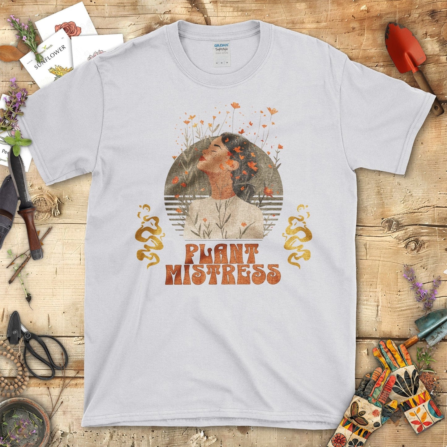 Vintage Style Plant Mistress Enthusiast Graphic T-Shirt Sport Grey / S T-Shirt