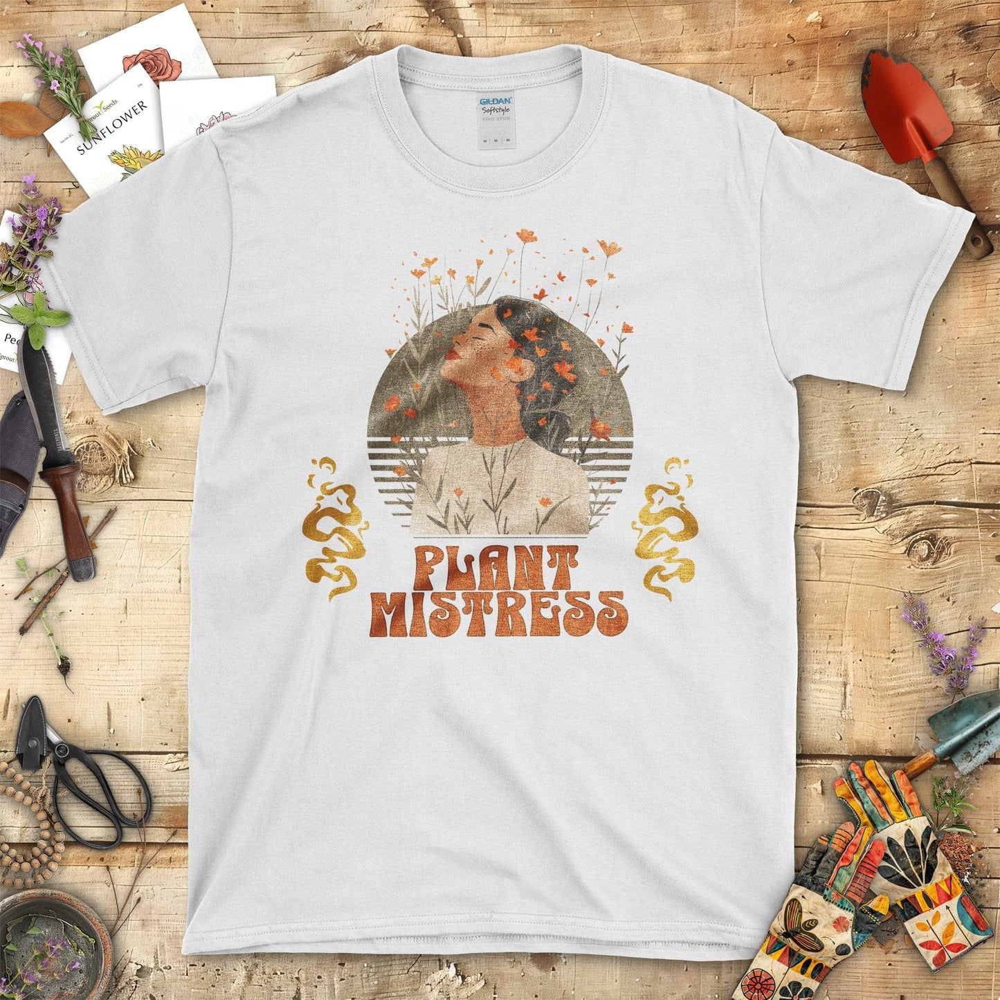 Vintage Style Plant Mistress Enthusiast Graphic T-Shirt White / S T-Shirt