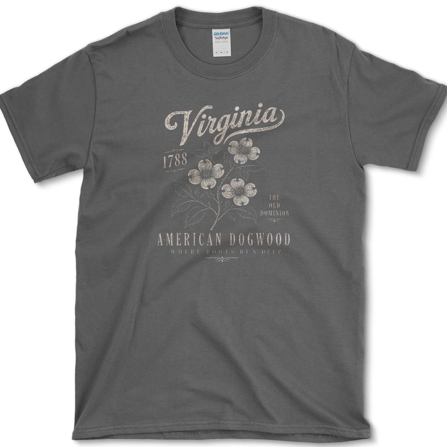 Virginia Dogwood T-Shirt S / Dark Heather Essential Tees