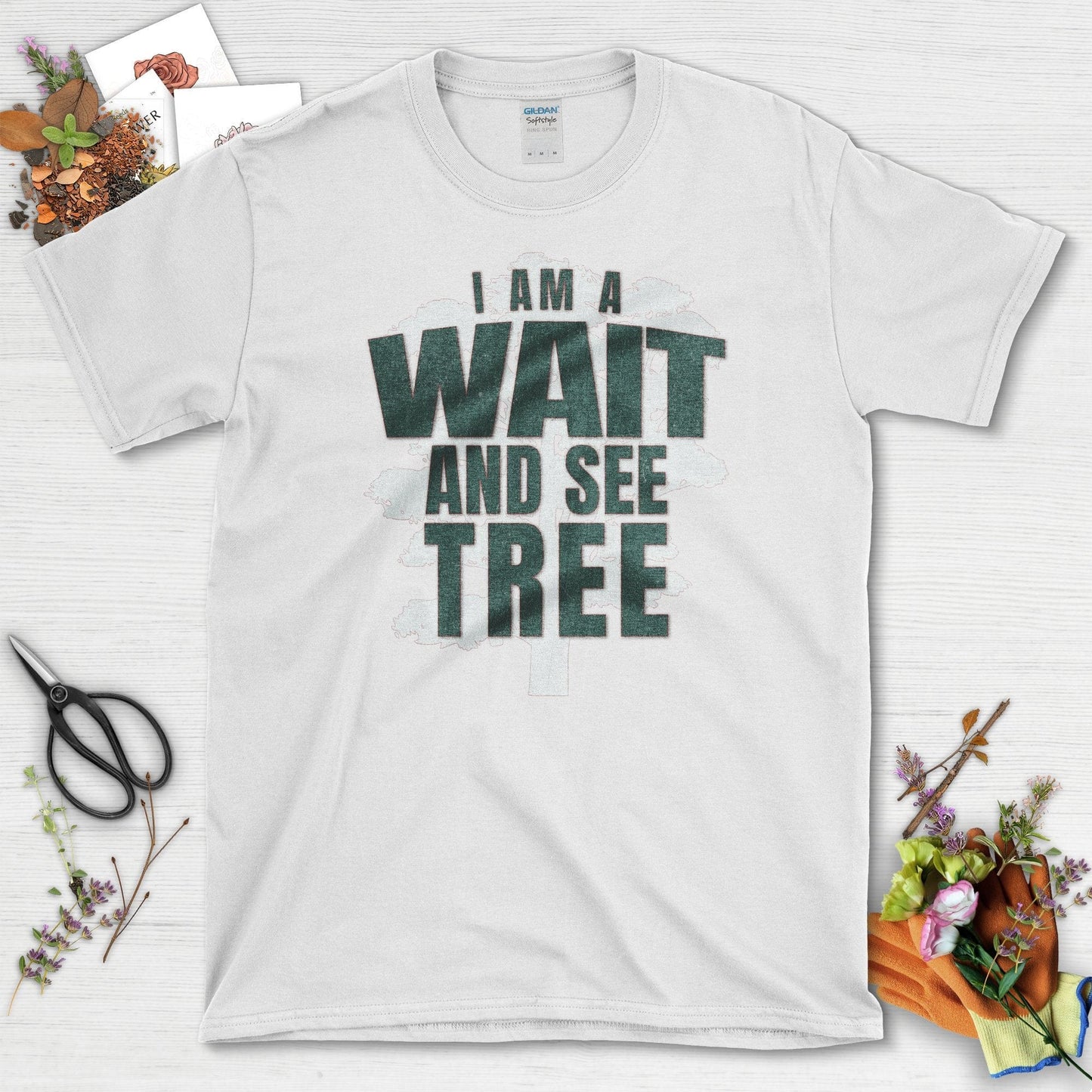 Wait and See Tree T-Shirt White / S T-Shirt