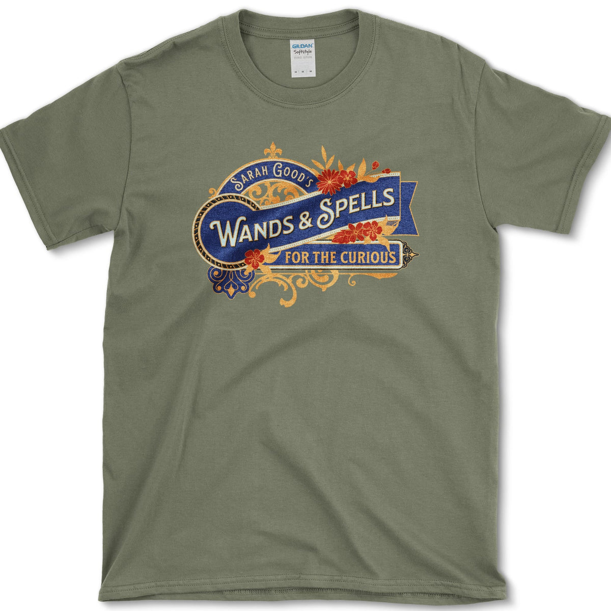 Wands And Spells T-Shirt Military Green / S Essential Tees