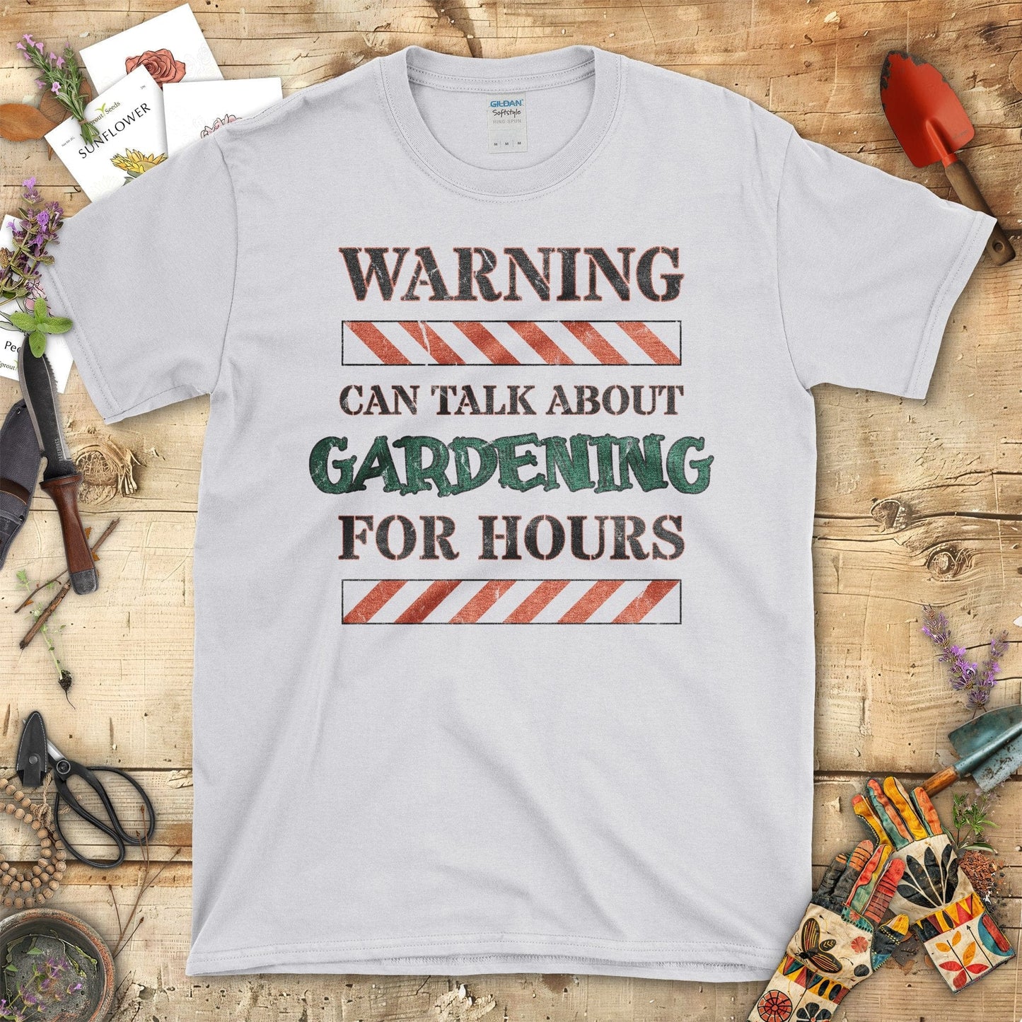 Warning Can Talk About Gardening For Hours T-Shirt Sport Grey / S T-Shirt