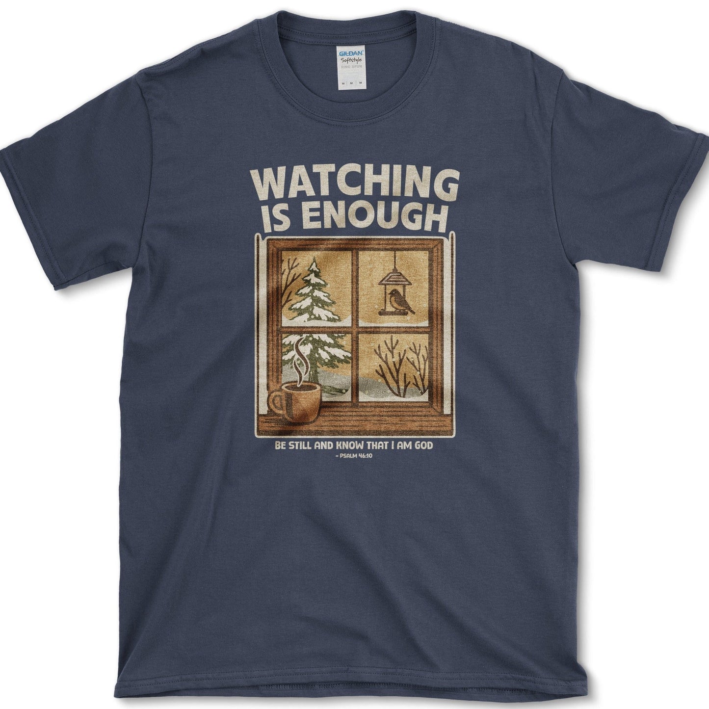 Watching Is Enough T-Shirt Essential Tees / S / Navy Physical Item
