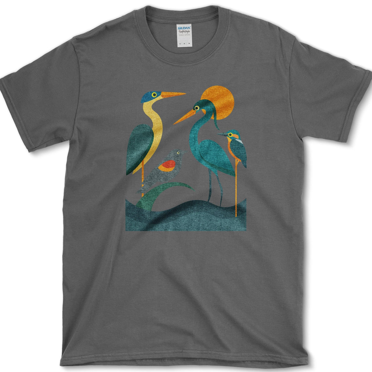 Waters Edge Bird Lovers T-Shirt Dark Heather / S Essential Tees