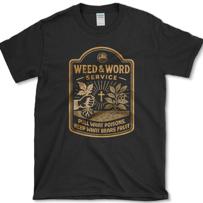 Weed and Word Service T-Shirt Black / M Physical Item