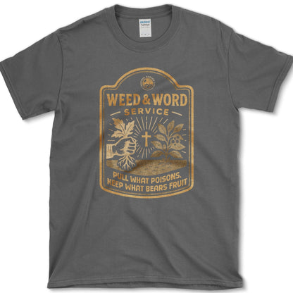 Weed and Word Service T-Shirt Dark Heather / M Physical Item
