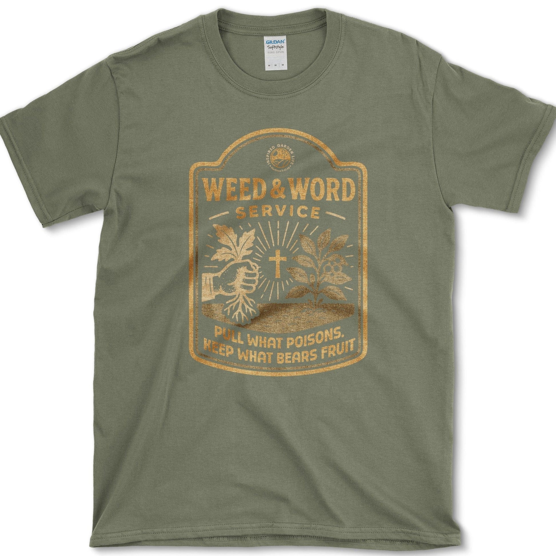 Weed and Word Service T-Shirt Military Green / M Physical Item