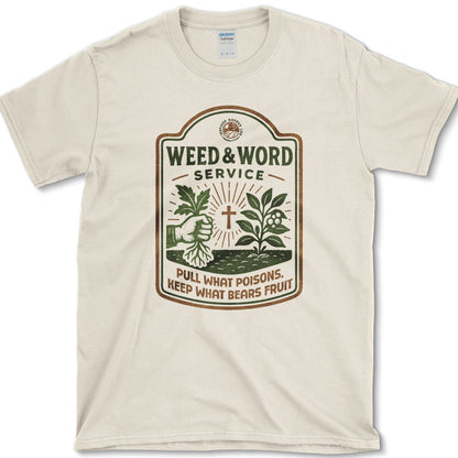 Weed and Word Service T-Shirt Natural / M Physical Item