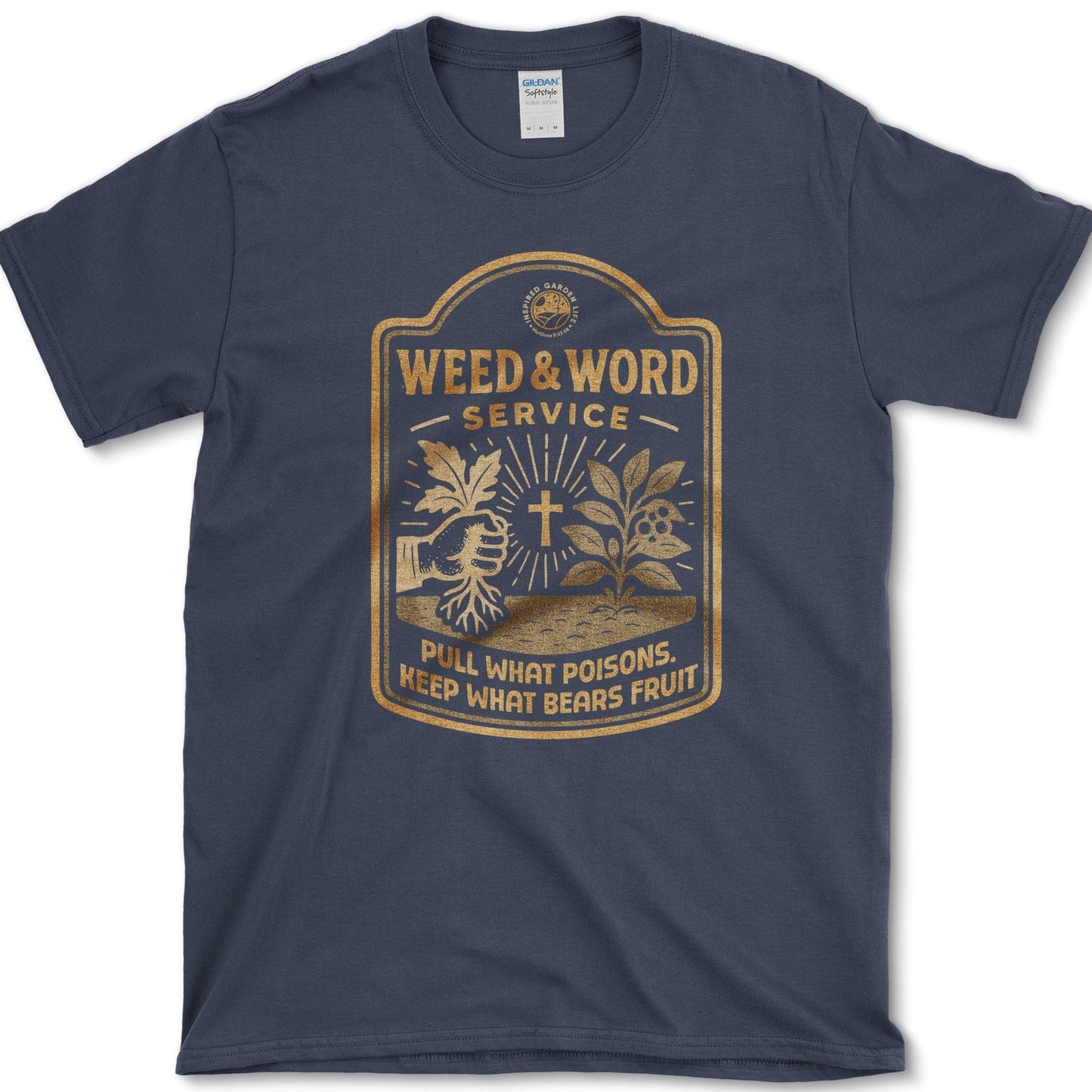 Weed and Word Service T-Shirt Navy / M Physical Item