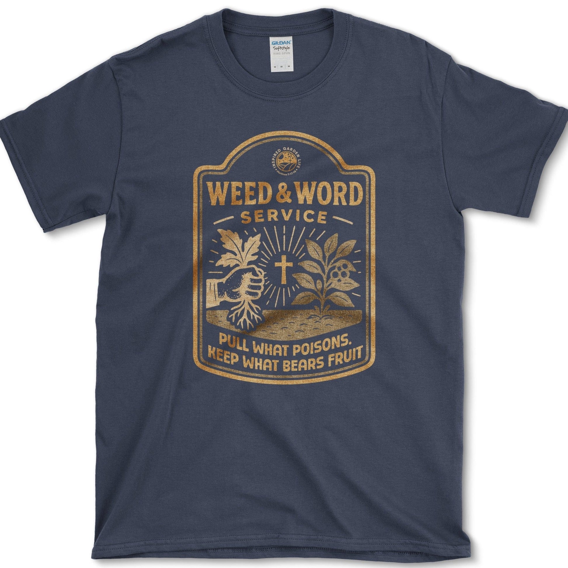 Weed and Word Service T-Shirt Navy / M Physical Item