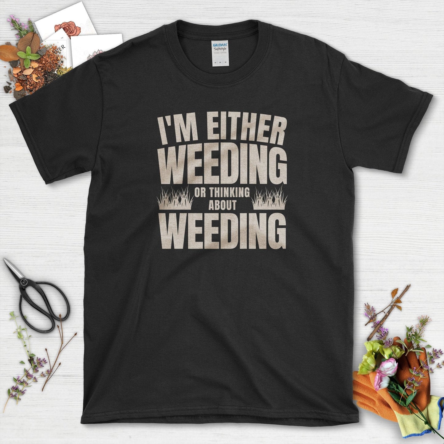 Weeding or Thinking About It T-Shirt Black / S T-Shirt