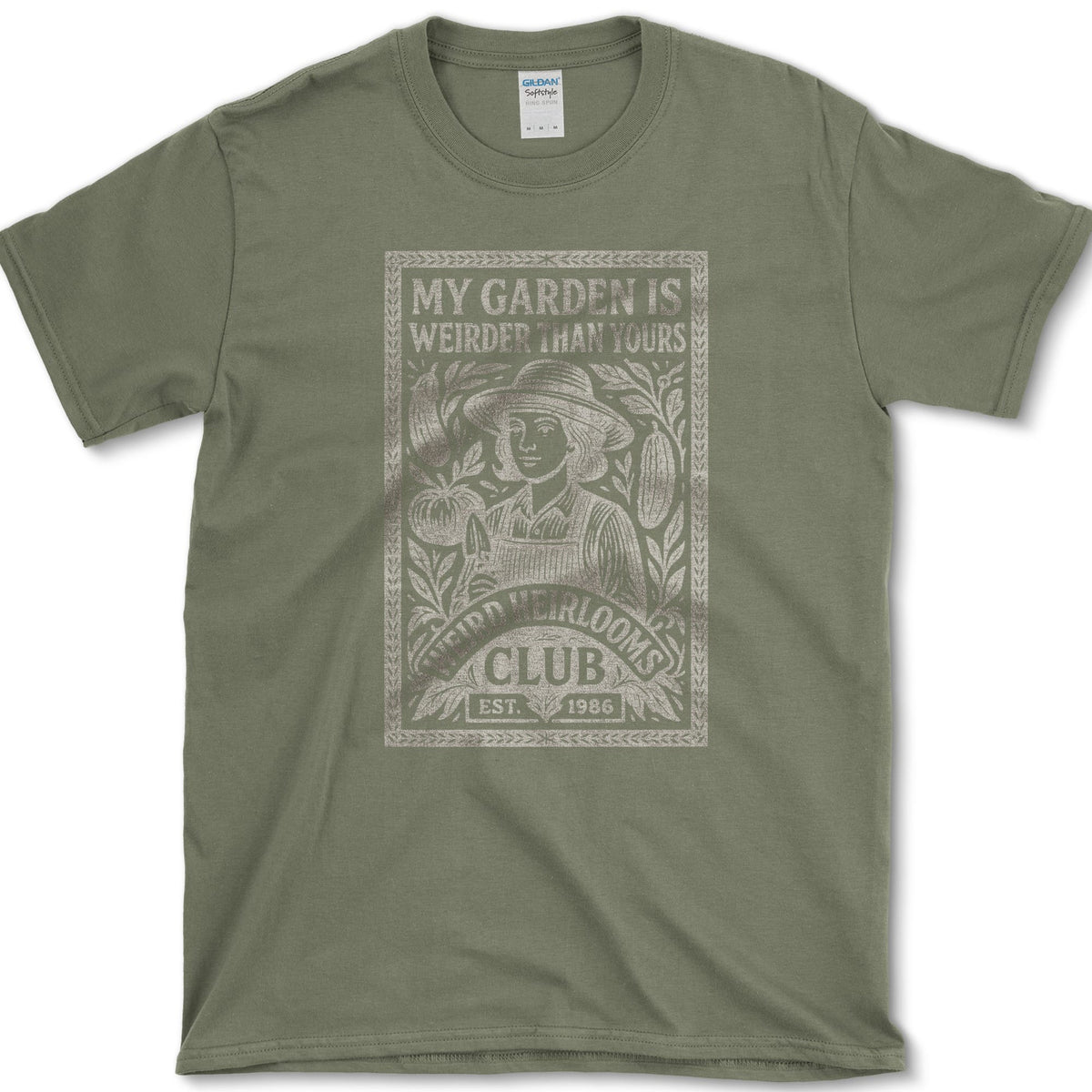 Weird Heirlooms Club T-Shirt Military Green / S Essential Tees