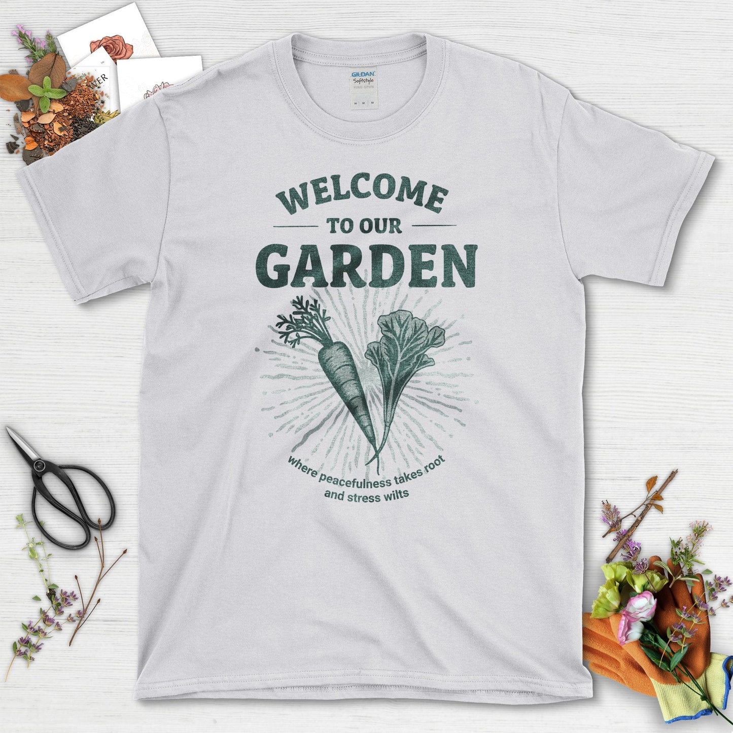 Welcome to Our Garden Tranquil Vibes T-Shirts Sport Grey / S T-Shirt