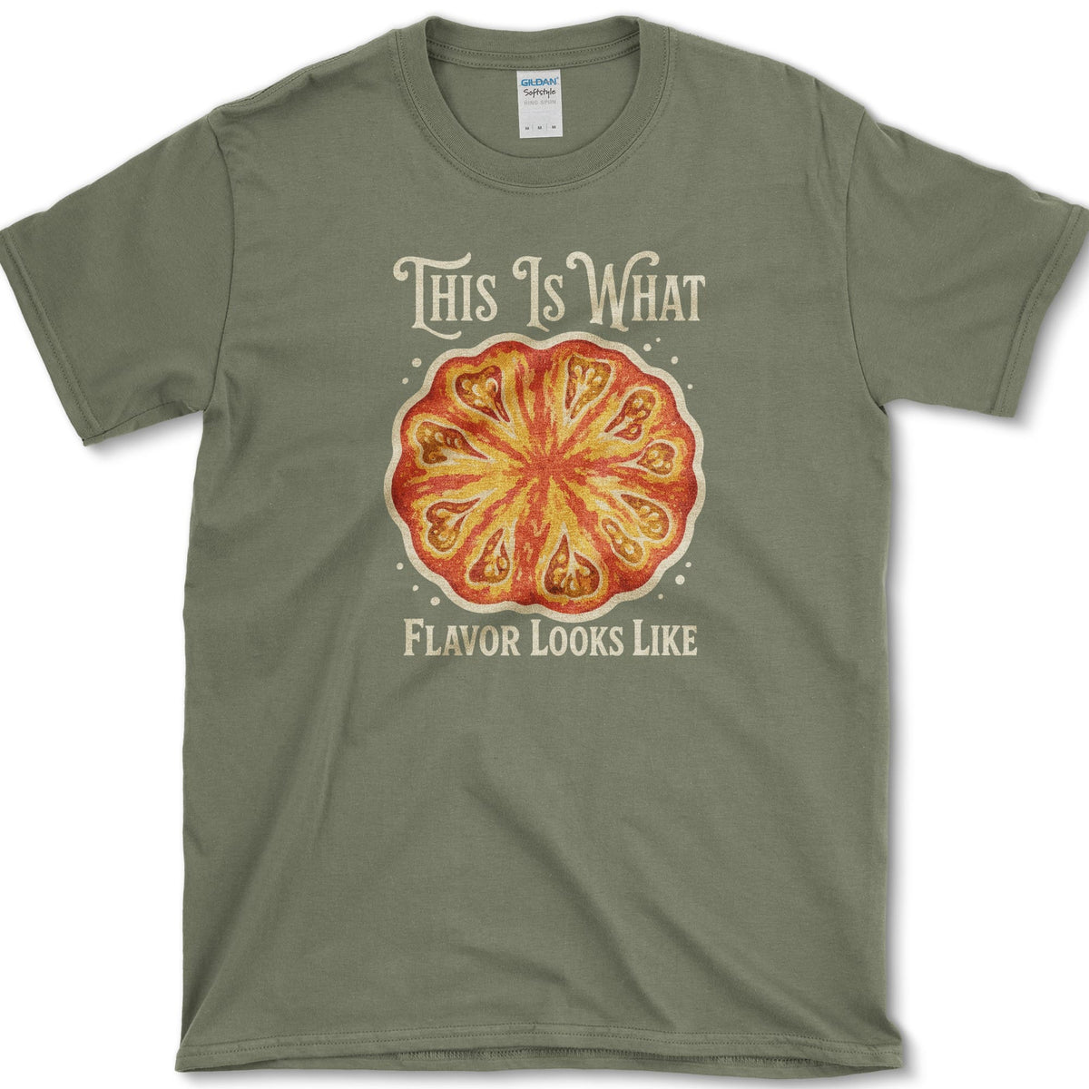 What Flavor Looks Like T-Shirt S / Military Green Essential Tees