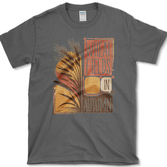 Wheat Fields In Autumn T-Shirt Dark Heather / S Essential Tees